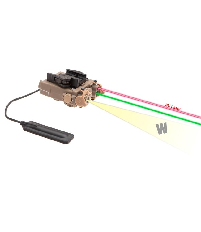 WADSN DBAL-A2 Illuminator / Laser Module Green + IR - Dark Earth