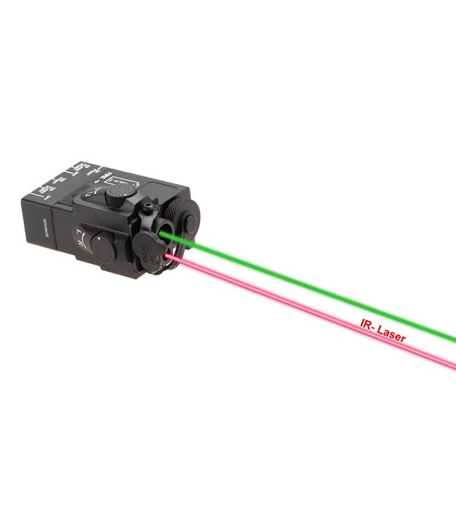 WADSN DBAL Mini Laser Module Green + IR + Green Flash + IR Flash - Black