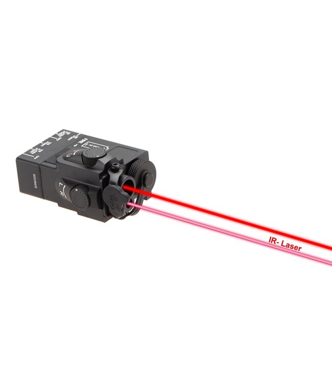 WADSN DBAL Mini Laser Module Red + IR + Red Flash + IR Flash - Black