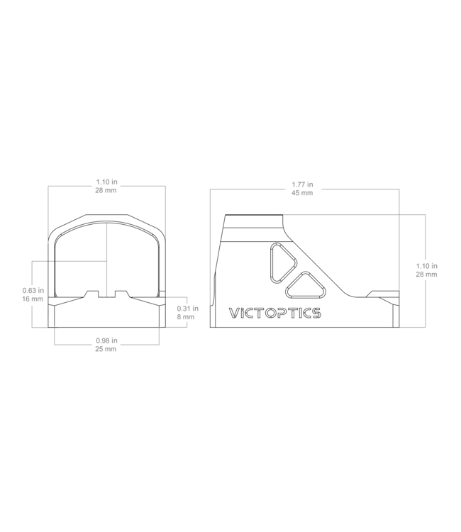 VictOptics SRD 1x20x25 Red Dot Sight - Black