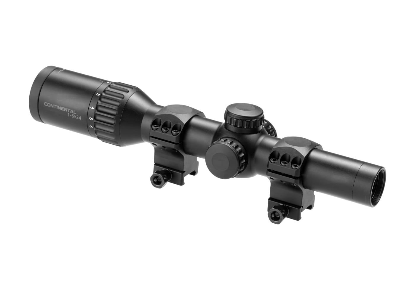 Vector Optics Continental X6 1-6x24 Fiber - Black - Broforce Airsoft