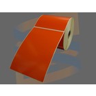 Etiket Godex 102x152mm oranje, rol à 475 stuks