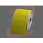 Godex Etiketten, Kunststof, 76mm x 25mm, Permanent, Kern 25mm, Geel, rol à 2.580 stuks