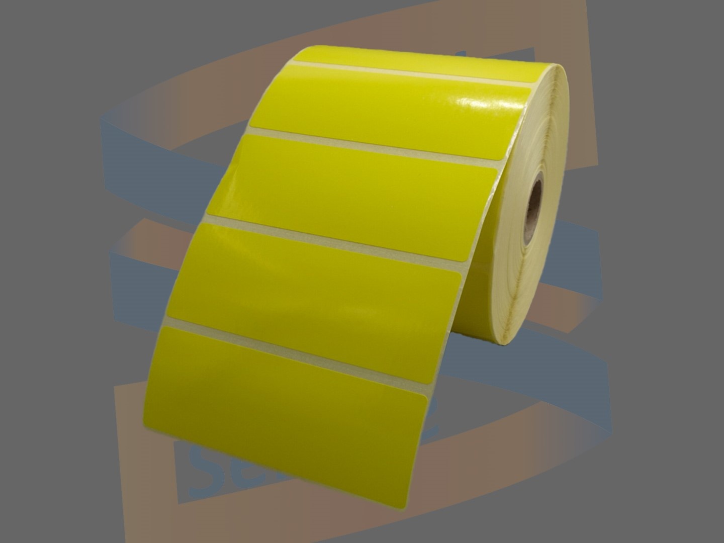 Zebra 78x48mm direct thermal labels geel