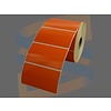 Compatible Zebra Etiketten, Direct Thermisch Gecoat, 70mm x 40mm, Permanent, Kern 25mm, Oranje, rol à 1.000 stuks