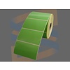Compatible Zebra Etiketten, Direct Thermisch Gecoat, 70mm x 40mm, Permanent, Kern 25mm, Groen, rol à 1.000 stuks