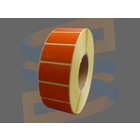 Zebra Etiketten, Direct Thermisch, 57mm x 32mm, Permanent, Kern 76mm, Oranje, rol à 4.200 stuks