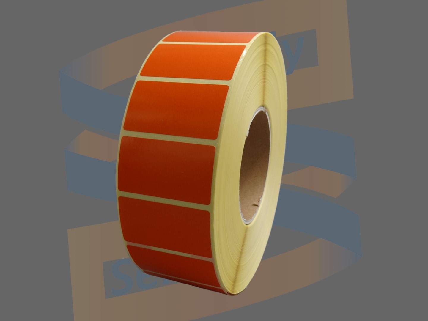 Zebra Etiketten, Direct Thermisch, 57mm x 32mm, Permanent, Kern 76mm, Oranje, rol à 4.200 stuks