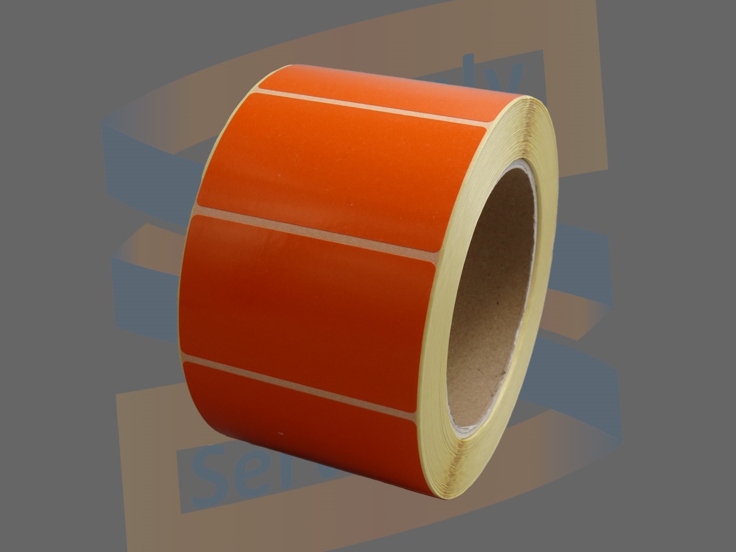 Direct thermische etiketten 70x40mm, oranje, op een kern van 76mm, rol à 1.000 etiketten