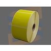 Gele labels 57x51mm voor Godex, direct thermal, perforatie tussen ieder etiket, rol à 1.370 etiketten
