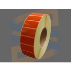 Zebra Etiketten, Paperlabels, 51mm x 25mm, Permanent, Kern 76mm, Oranje, rol à 5.180 stuks
