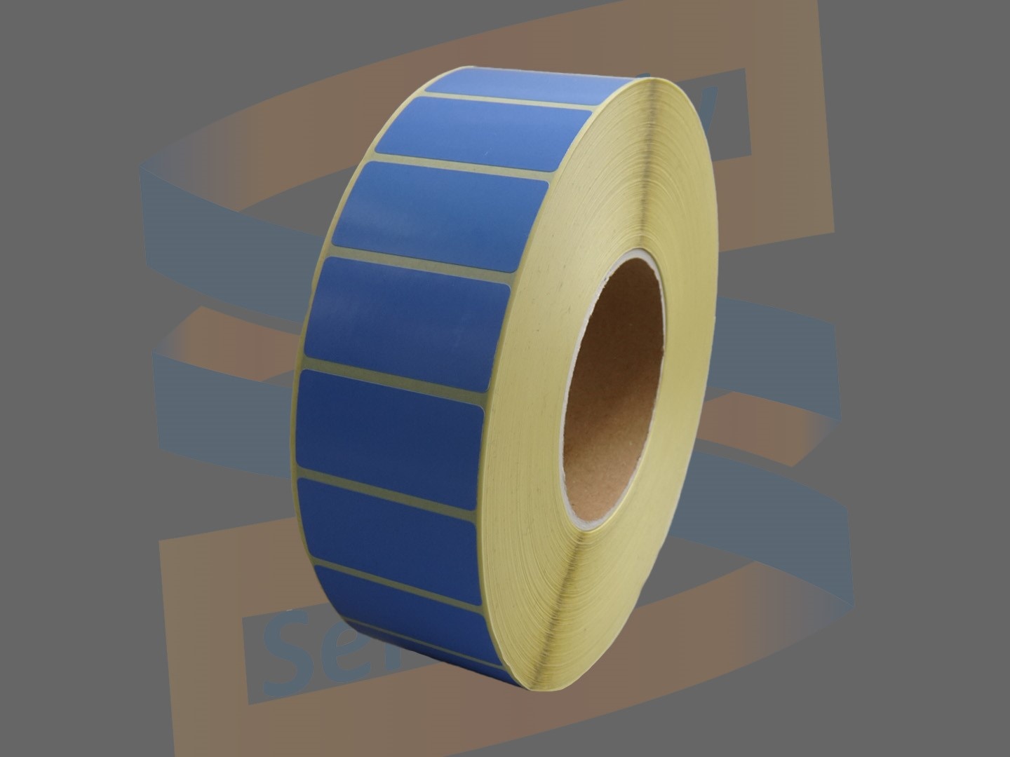 Zebra Etiketten, Paperlabels, 51mm x 25mm, Permanent, Kern 76mm, Blauw, rol à 5.180 stuks