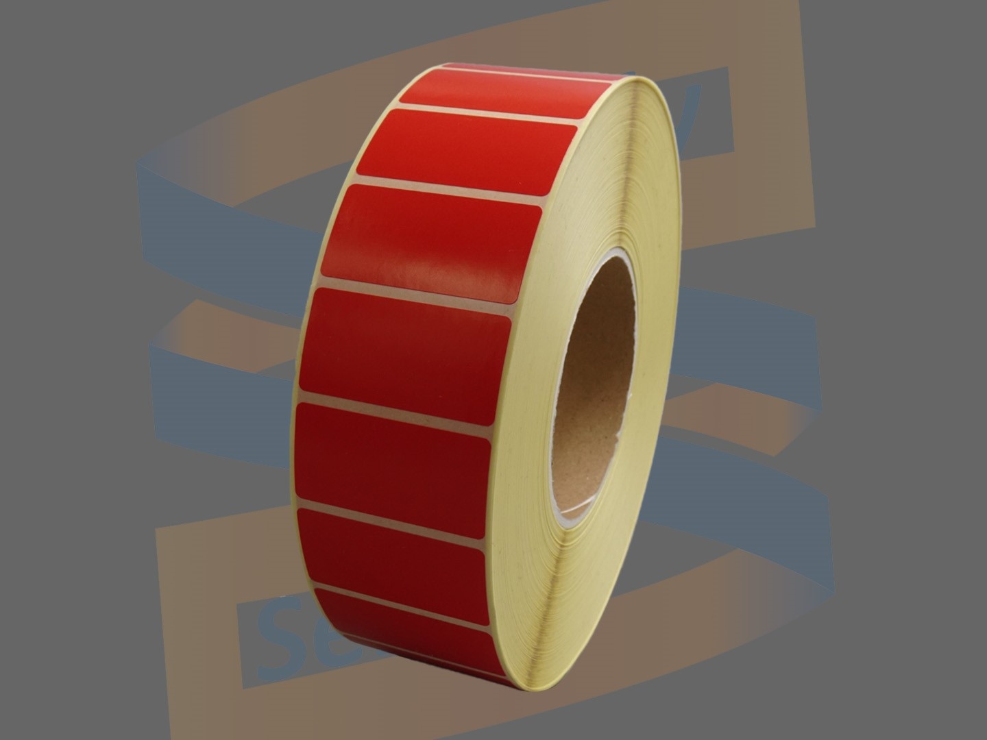Zebra papier etiketten 51x25mm, rood op kern 76mm, rol à 5.180 etiketten