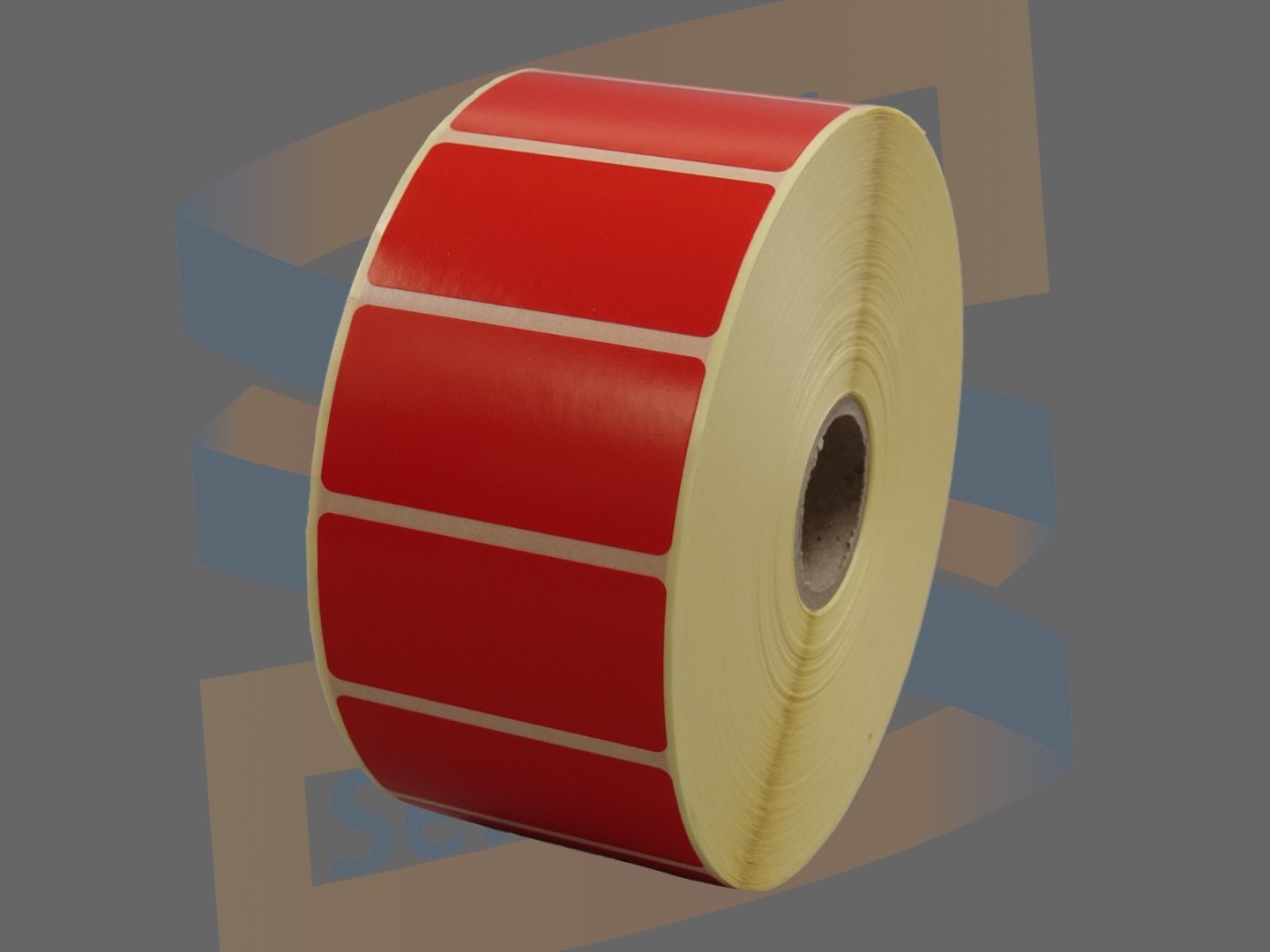 Paperlabels Rood, 51x25mm, rol 2.500 etiketten op een 25mm kern