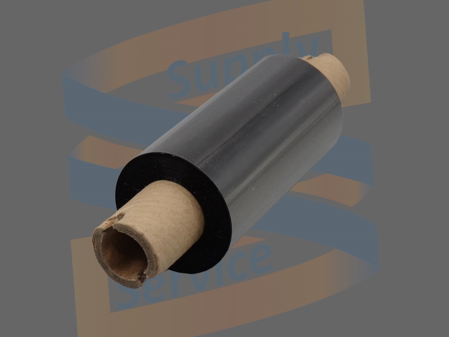 Thermal transfer folie 64mm x 74 meter wax op een ½ inch core (12mm kern) breedte van de kern 110mm met notches 2+2 doos à 12 rol