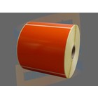 Etiket Zebra 102x102mm oranje, rol 700 etiketten