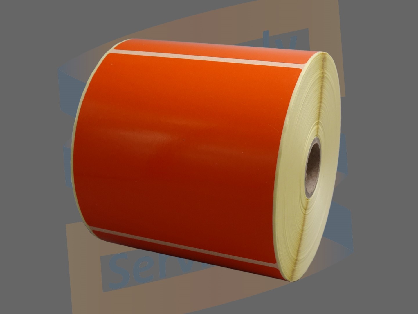 Zebra 102x102mm oranje, direct thermal labels (800264-405) rol à 700 etiketten, met een perforatie na ieder etiket.