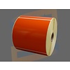 Godex 102x102mm oranje, direct thermal labels, rol à 700 etiketten, met een perforatie na ieder etiket