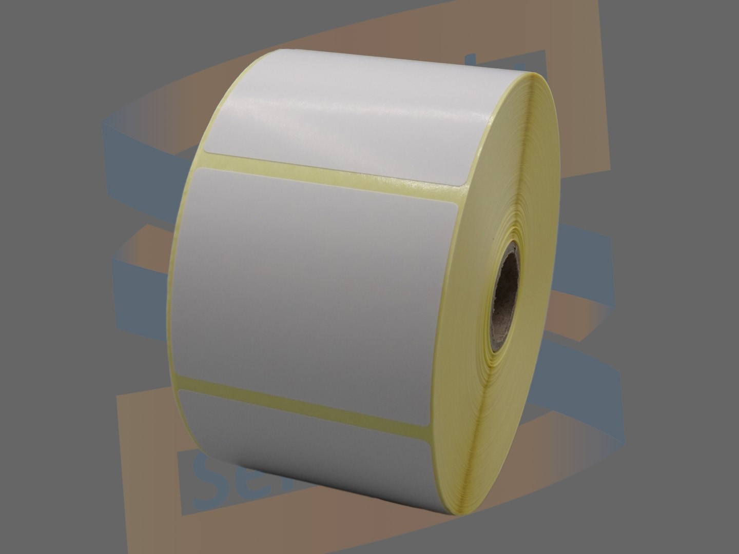 Papieretiketten 76x76mm, wit, permanent hechtend,, rol à 1.890 etiketten op een 25mm kern