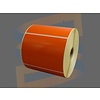 Oranje labels voor Bixolon 102x76mm, direct thermal, met een perforatie tussen ieder etiket, rol à 930 etiketten
