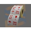 Compatible Breekbaar Etiketten, Thermal Transfer (Paperlabels), 102mm x 102mm, Permanent, Kern 76mm, rol à 1.000 stuks