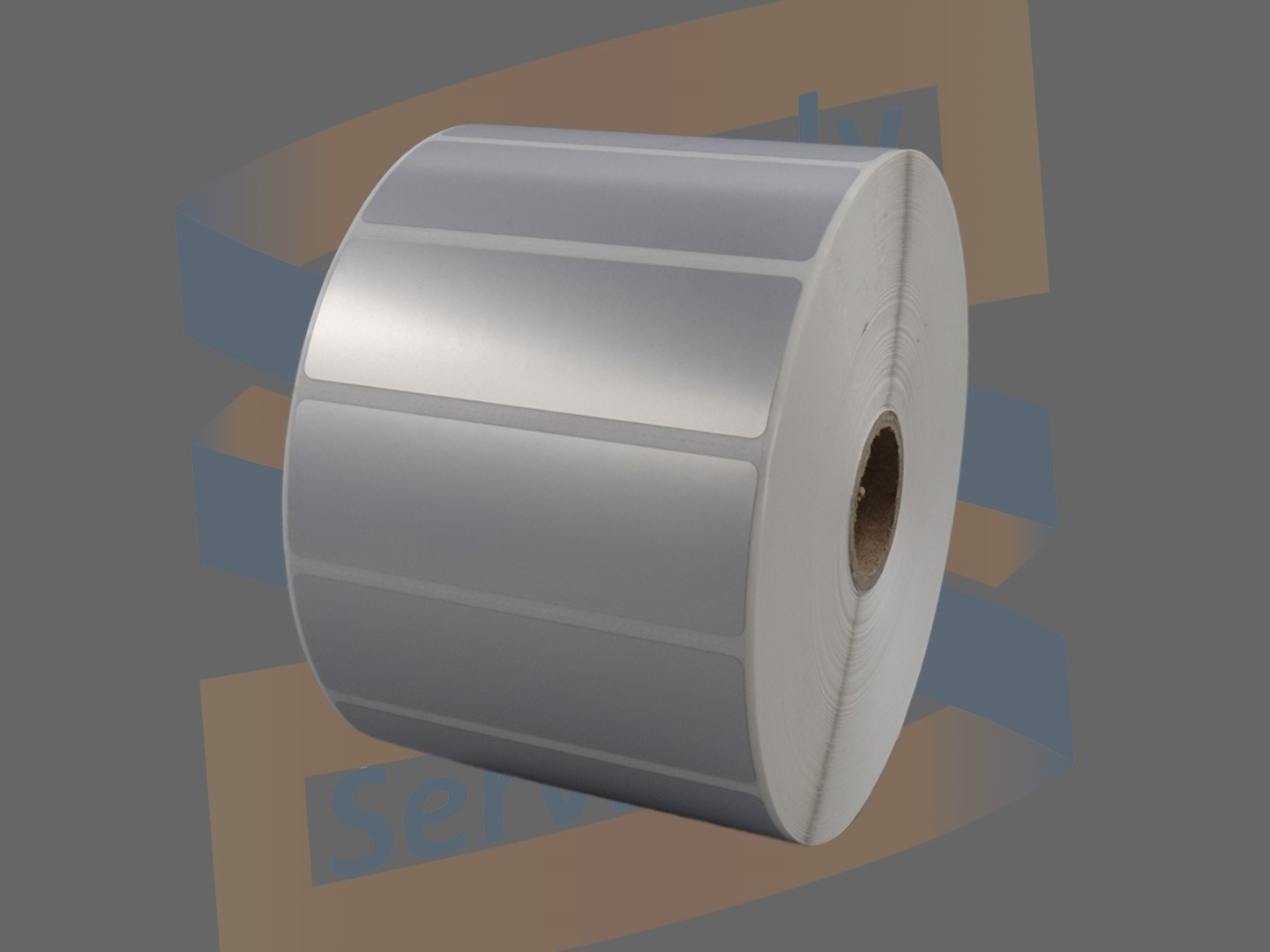 Zebra Etiketten, Kunststof, 76mm x 25mm, Permanent, Kern 25mm, Zilver, rol à 2.890 stuks