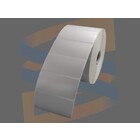 Zebra Etiketten, Kunststof, 70mm x 32mm, Permanent, Kern 25mm, Zilver, rol à 2.370 stuks