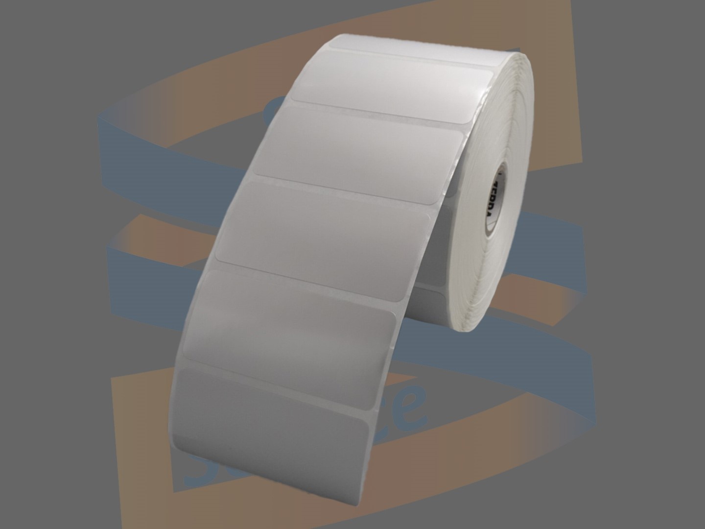 Zebra Etiketten, Kunststof, 70mm x 32mm, Permanent, Kern 25mm, Zilver, rol à 2.370 stuks