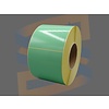 Papier etiket gecoat, 100x150mm, groen op kern 76mm, rol à 1.000 etiketten