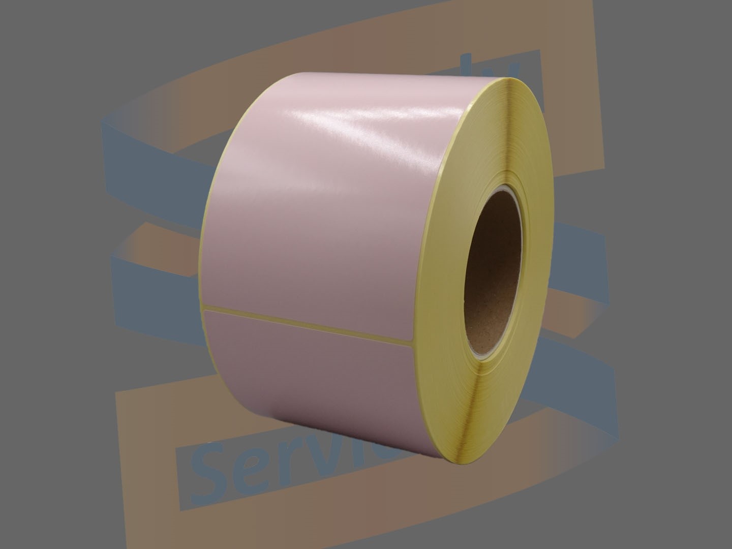 Papier etiket gecoat, 100x150mm, roze, op kern 76mm, rol à 1.000 etiketten