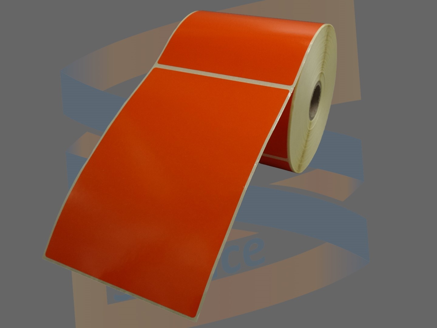 Etiket 102x152mm Oranje, direct thermal voor Citizen met een perforatie tussen ieder etiket, rol à 475 etiketten