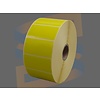 Permanent hechtende etiketten geel voor Bixolon 51x25mm, direct thermal, met een perforatie tussen ieder etiket, rol à 2.580 etiketten