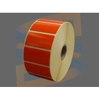Etiket Godex 51x25mm, permanent, oranje, rol à 2.580 stuks