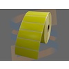 Removable gele etiketten 76x25mm voor Citizen, direct thermal, met een perforatie tussen ieder etiket, rol à 2.580 etiketten