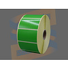 Groene etiketten 57x32mm voor Godex, direct thermal met een perforatie tussen ieder etiket, rol à 2.100 etiketten