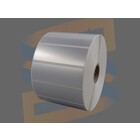 Etiketten, Kunststof, 76mm x 25mm, Permanent, Kern 25mm, Zilver, rol à 2.890 stuks
