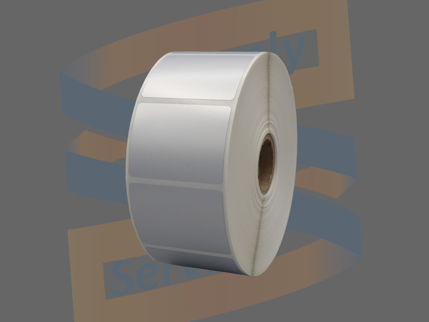 Compatible Etiketten, Kunststof, 45mm x 34mm, Permanent, Kern 25mm, Zilver, rol à 2.000 stuks