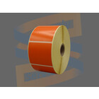 Etiketten, Direct Thermisch, 57mm x 51mm, Permanent, Kern 25mm, Oranje, rol à 1.370 stuks