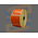 Etiketten, Direct Thermisch, 57mm x 51mm, Permanent, Kern 25mm, Oranje, rol à 1.370 stuks