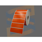 Zebra Etiketten, Kunststof, 76mm x 25mm, Permanent, Kern 25mm, Oranje, rol à 2.580 stuks