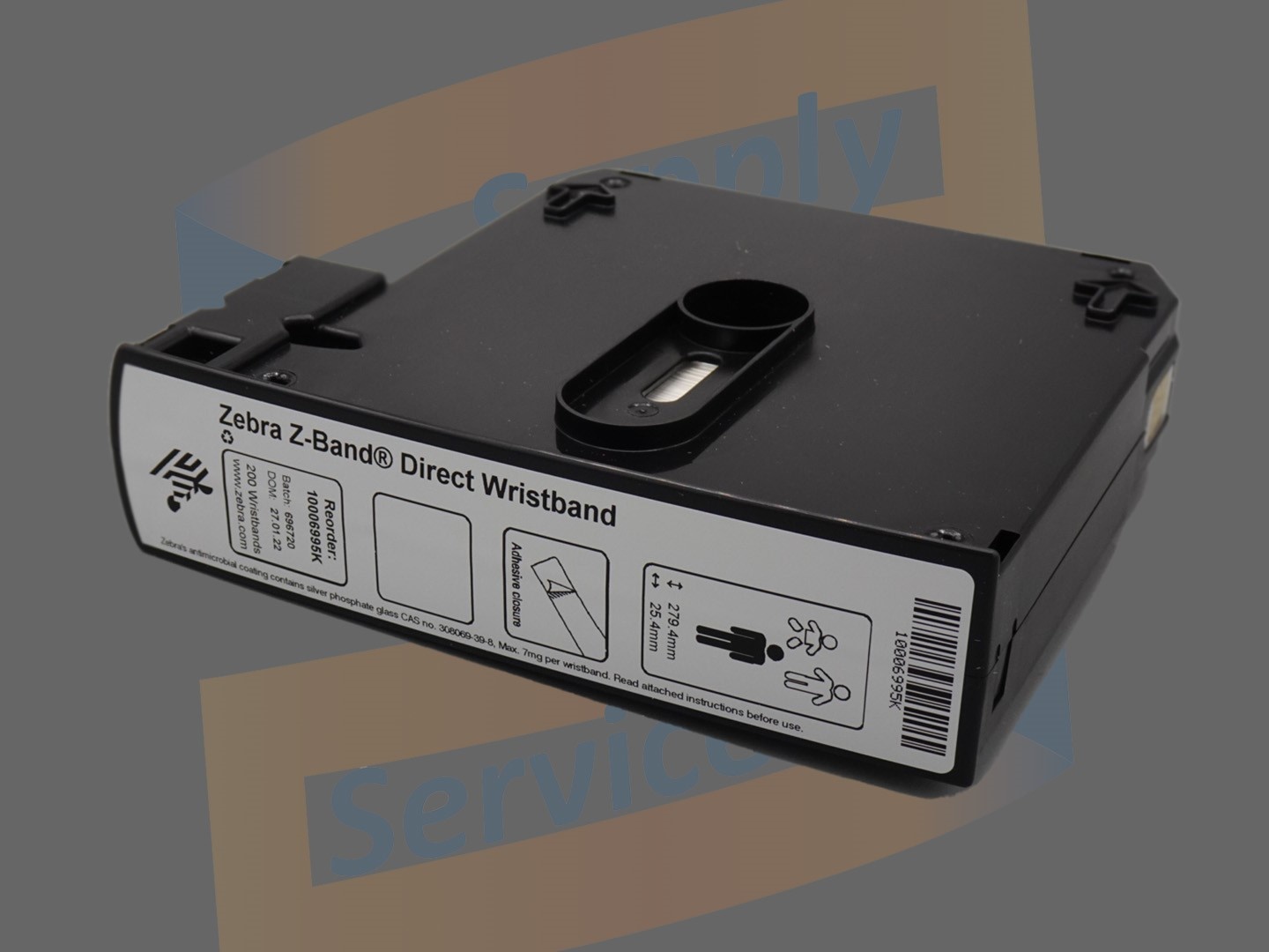 Zebra 10006999K, Wristband Polypropylene, Child