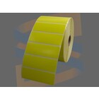 Etiketten, Direct Thermisch, 76mm x 25mm, Permanent, Kern 25mm, Geel, rol à 2.580 stuks