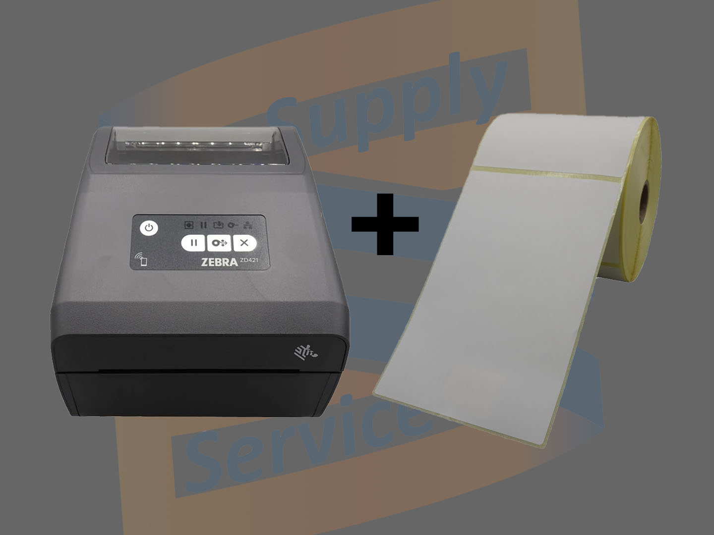 ZD421D Labelprinter + Verzendetiketten DT Gecoat (combideal)