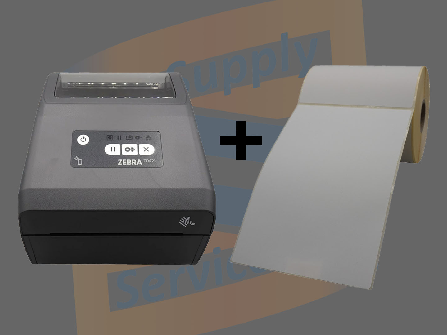 ZD421D Labelprinter + Verzendetiketten DT Uncoated (combideal)