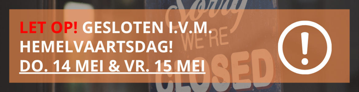Gesloten Hemelvaartsdag
