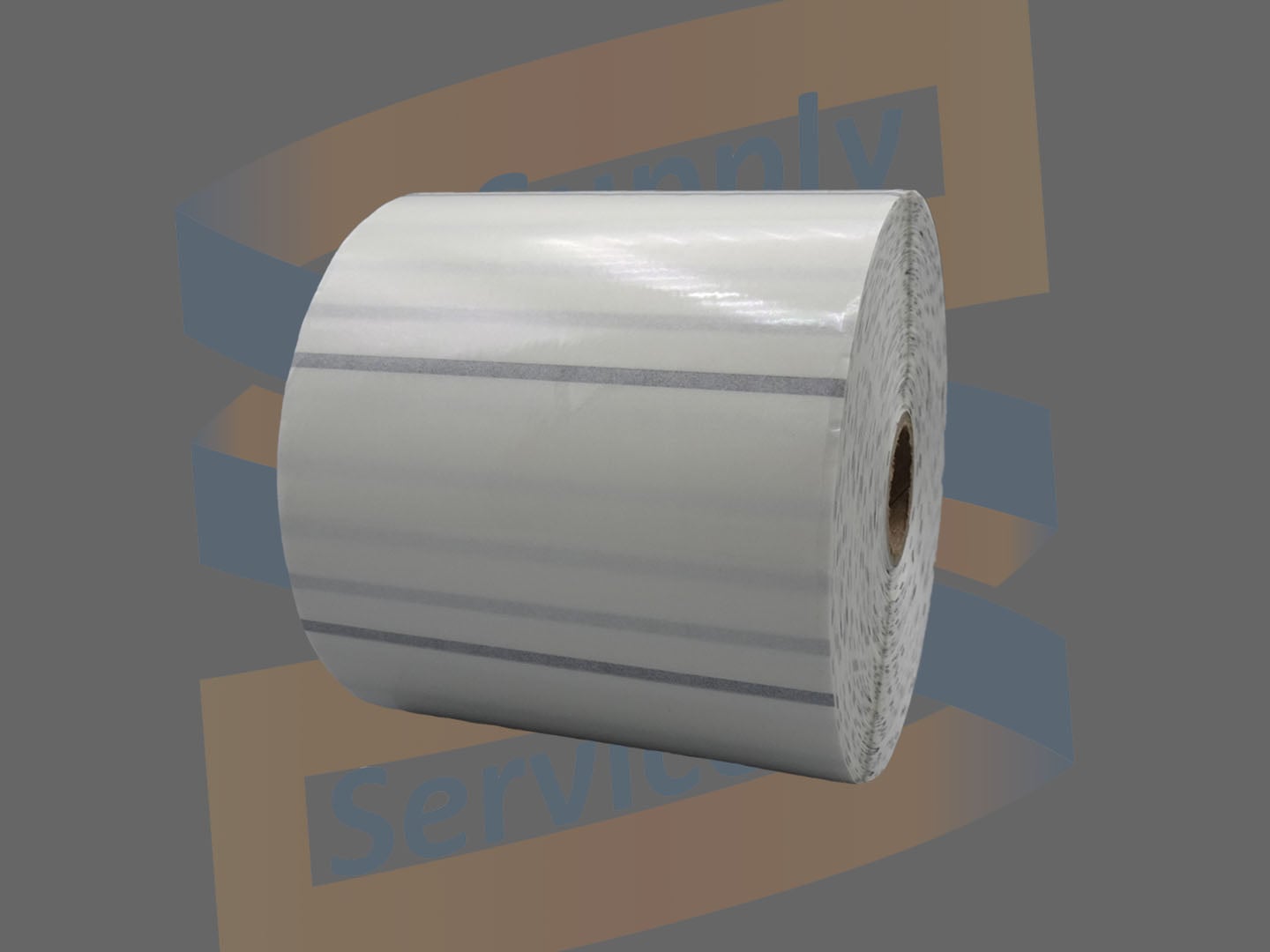 Compatible Etiketten, Kunststof, 100mm x 50mm, Permanent, Kern 25mm, Transparant, rol à 1.500 stuks (Met blackmark)