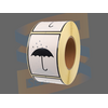 Waarschuwingsetiket Keep Dry, Paperlabels Gecoat, 74mm x 105mm, Permanent, Kern 76mm, rol à 1.000 stuks
