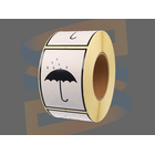 Waarschuwingsetiket Keep Dry, Paperlabels, 74mm x 105mm, Permanent, Kern 76mm, rol à 1.000 stuks