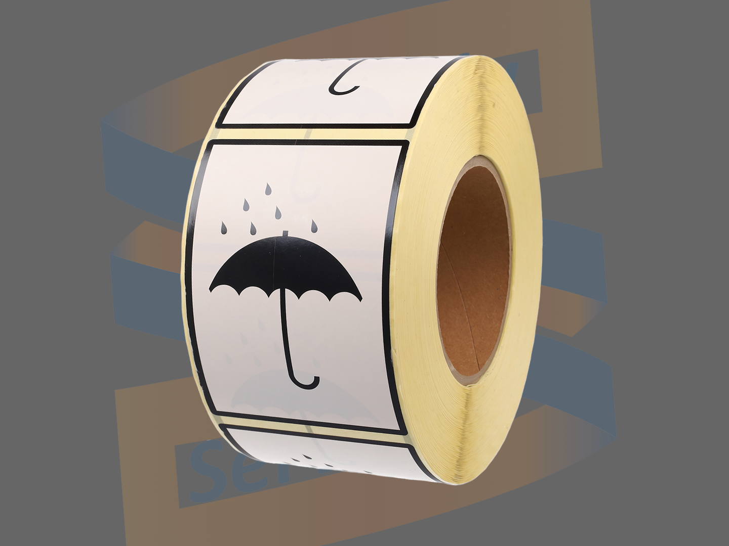 Waarschuwingsetiket Keep Dry, Paperlabels, 74mm x 105mm, Permanent, Kern 76mm, rol à 1.000 stuks