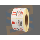 Waarschuwingsetiket Fragile Do not stack, Paperlabels, 100mm x 100mm, Permanent, Kern 76mm, rol à 1.000 stuks